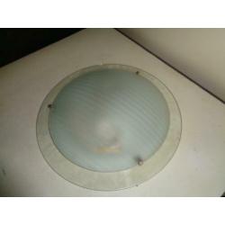 Plafond lamp met glazen rand
