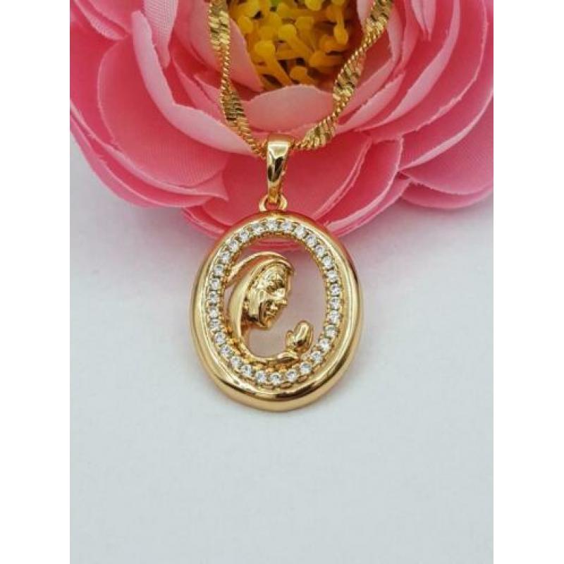 ?XGold? 18 karaat goldplated ketting met medaillon 0502002