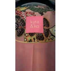 Kyra&ko mantel , prachtig kleuren maat 38 met kraag