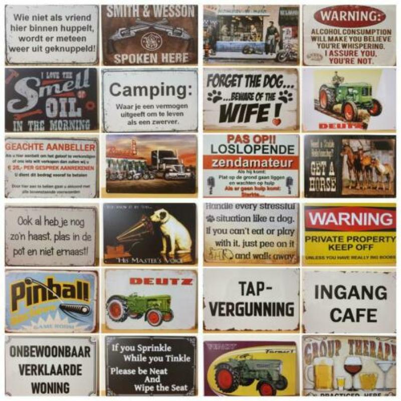 Route 66 wood reclamebord wandbord van metaal cafe bar 30x20