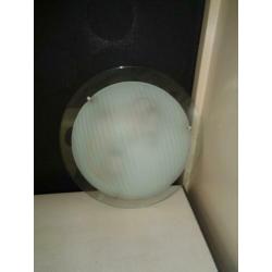 Plafond lamp met glazen rand