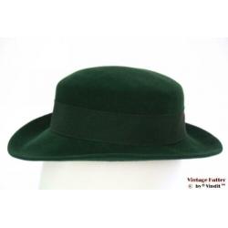 kleine Vintage Dameshoed groen fluweel 54