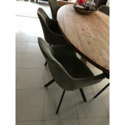 eetkamerstoelen Olijfgroen