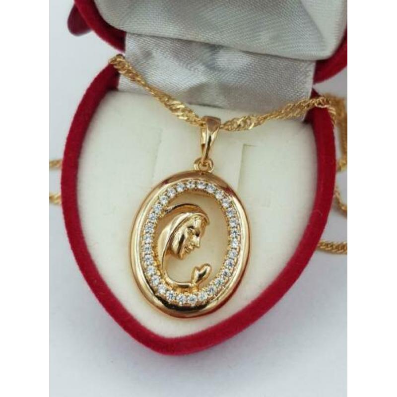 ?XGold? 18 karaat goldplated ketting met medaillon 0502002