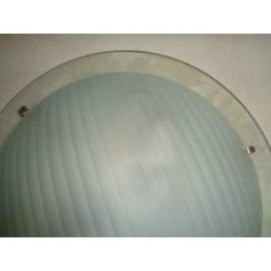 Plafond lamp met glazen rand