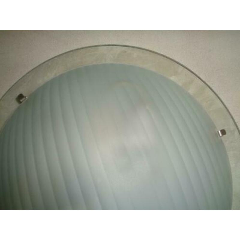 Plafond lamp met glazen rand