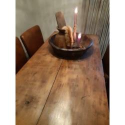 mooie landelijke kloostertafel boerentafel (eiken)