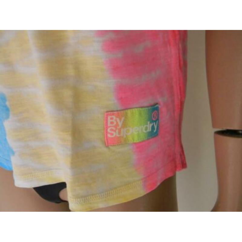 SUPERDRY fleurig shirt MAAT S ALS NIEUW