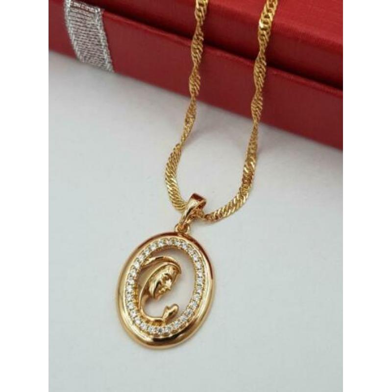 ?XGold? 18 karaat goldplated ketting met medaillon 0502002