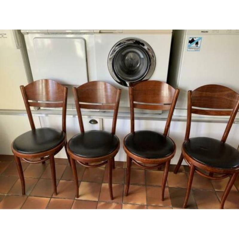 30 bistro. Cafe stoelen met leren dekje