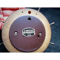 Barometer~Vintage Houten Barometertje~Rond~Hout~