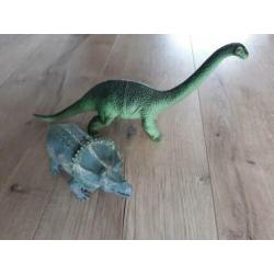 2 mooie dino's / Dinosaurussen / Triceratops & Apathosaurus