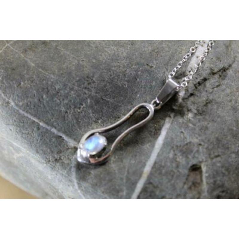 zilveren hanger met ketting , elegant