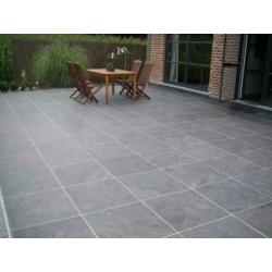 Chinees hardsteen / Blue Limestone terrastegels 60x60 cm