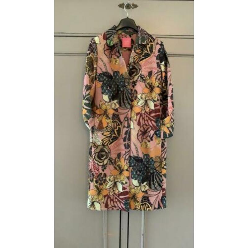 Kyra&ko mantel , prachtig kleuren maat 38 met kraag