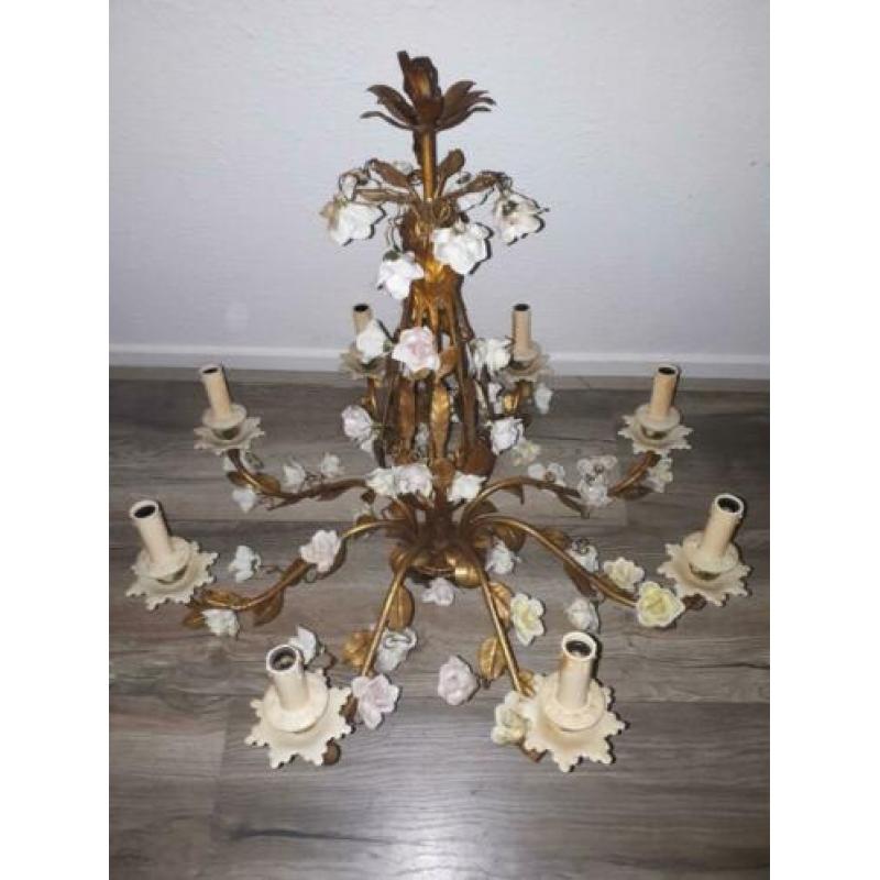 8-Arms Gold Leaf Kroonluchter
