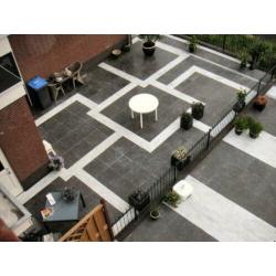 Chinees hardsteen / Blue Limestone terrastegels 60x60 cm