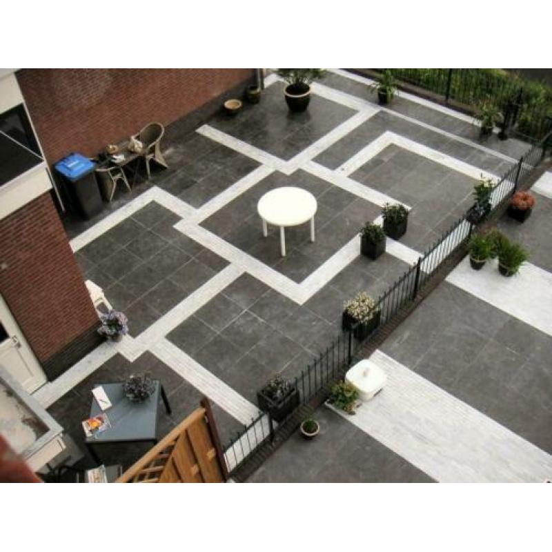 Chinees hardsteen / Blue Limestone terrastegels 60x60 cm
