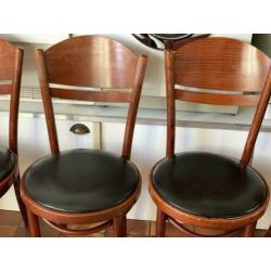 30 bistro. Cafe stoelen met leren dekje