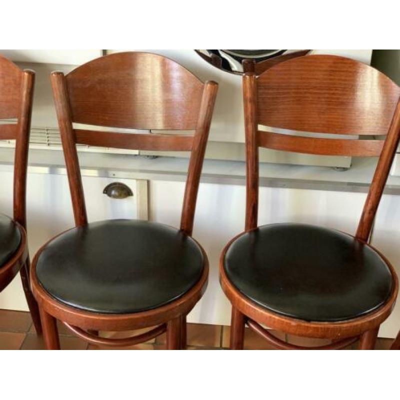 30 bistro. Cafe stoelen met leren dekje