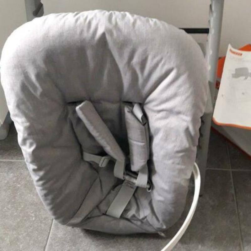 Storm grey Stokke tripp trapp meegroeistoel+newborn+babyset