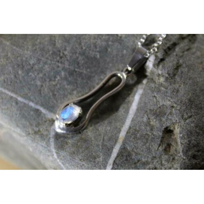 zilveren hanger met ketting , elegant