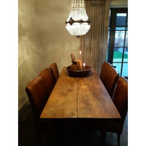 mooie landelijke kloostertafel boerentafel (eiken)
