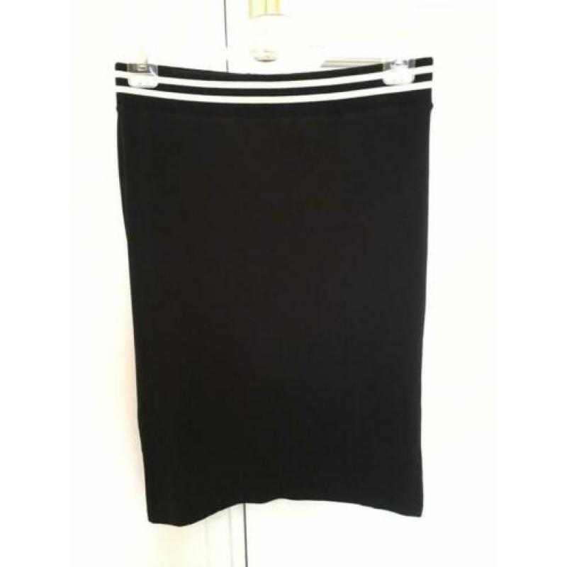 Tramontana leuke rok tricot band gestreept elastiek zwart M