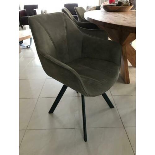 eetkamerstoelen Olijfgroen