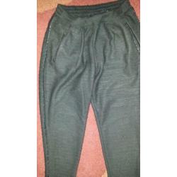 Zgan gebreide nette geklede zwarte H&M pofbroek+details S/M
