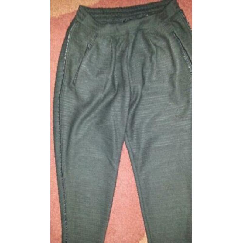 Zgan gebreide nette geklede zwarte H&M pofbroek+details S/M