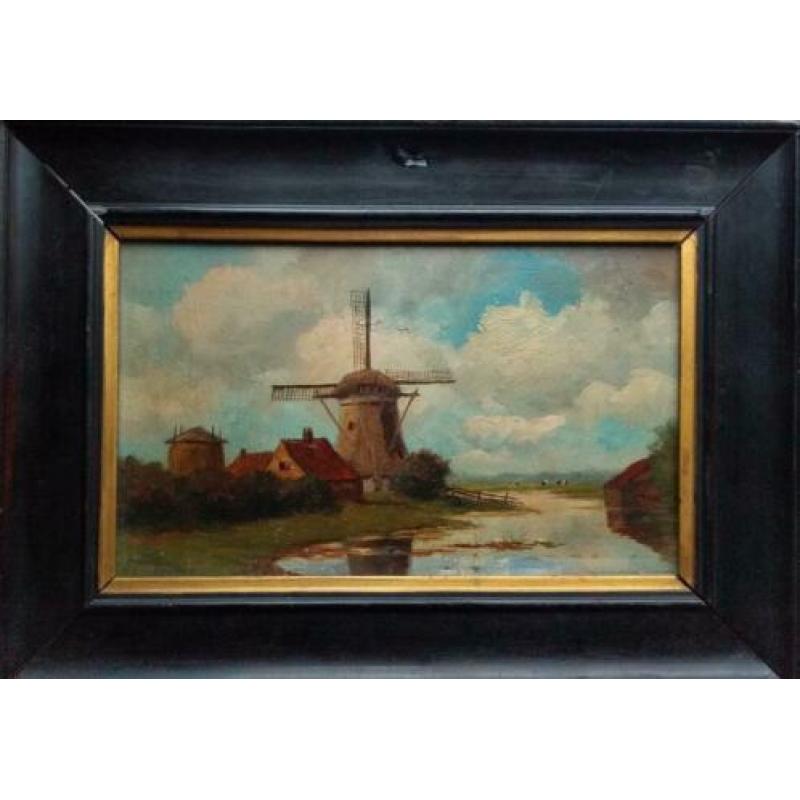 H.A. Willenborg landschap antiek oud schilderij