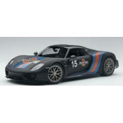 AutoArt Porsche 918 Spyder Black/Martini Livery 1/18 NIEUW