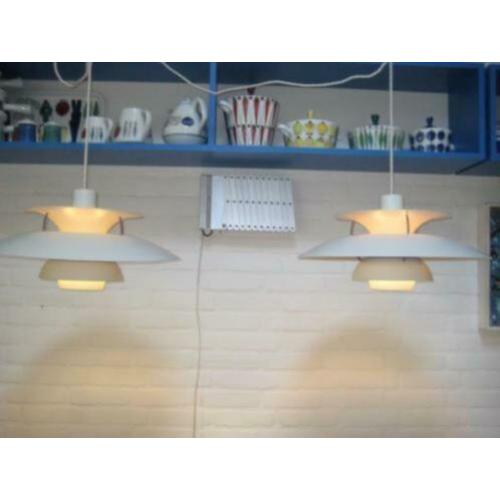 2x Vintage Louis Poulsen PH 5 lampen van Poul Henningsen