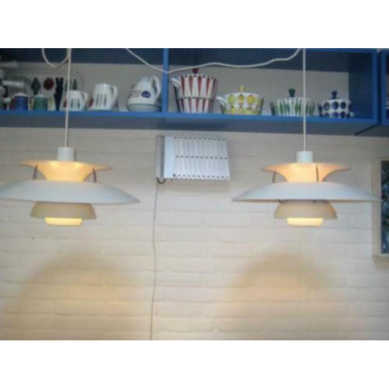 2x Vintage Louis Poulsen PH 5 lampen van Poul Henningsen
