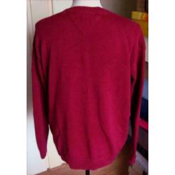TOMMY HILFIGER bordeaux-rode trui maat L (40/42)