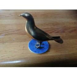 Duif koper messing 21 cm lang en 15 cm hoog