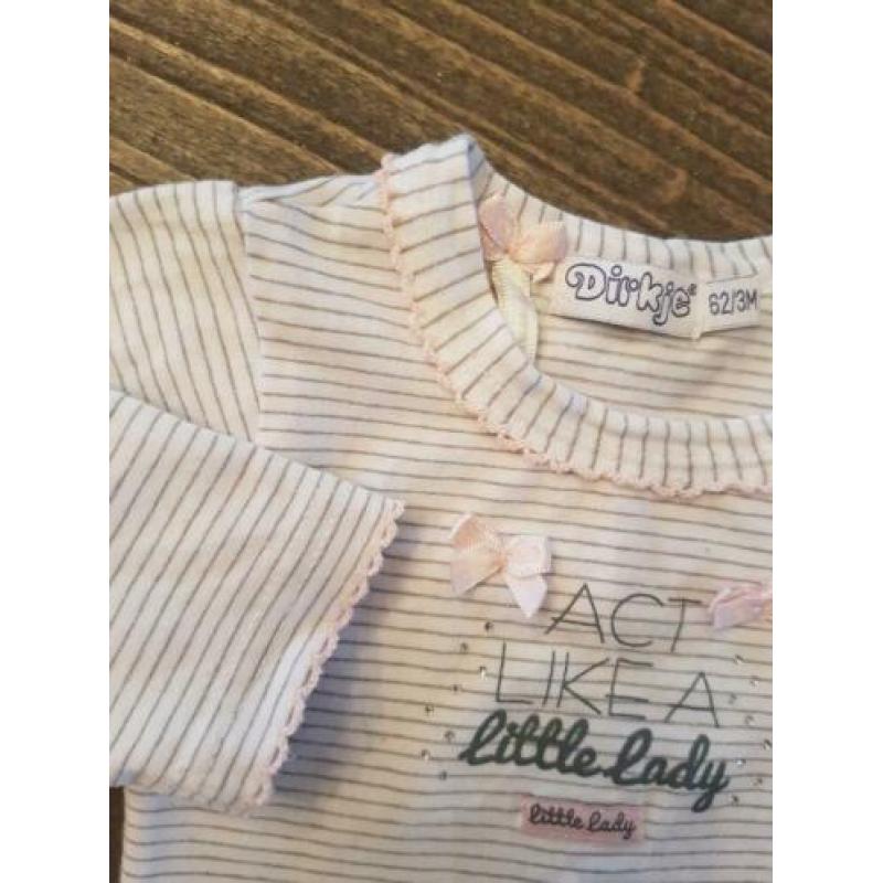 Babyset meisjeskleding merk dirkje maat 62 / 3 maanden zgan