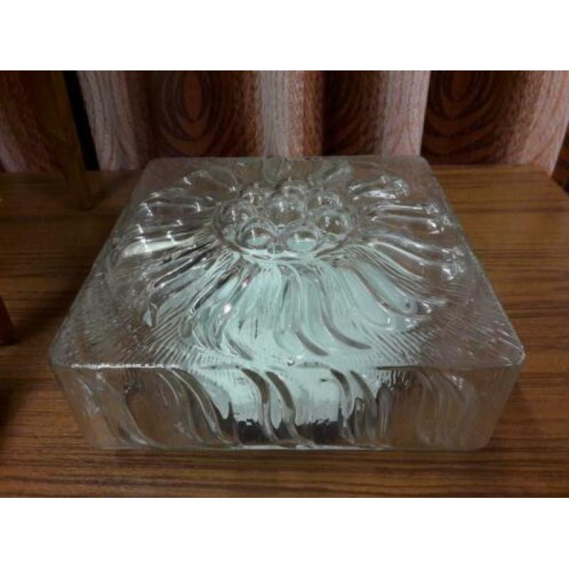 Vintage plafonniere glas retro plafond lamp j 60 wandlamp