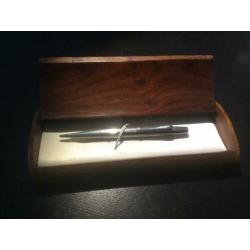 Zilveren (900) vintage vulpotlood in houten etui