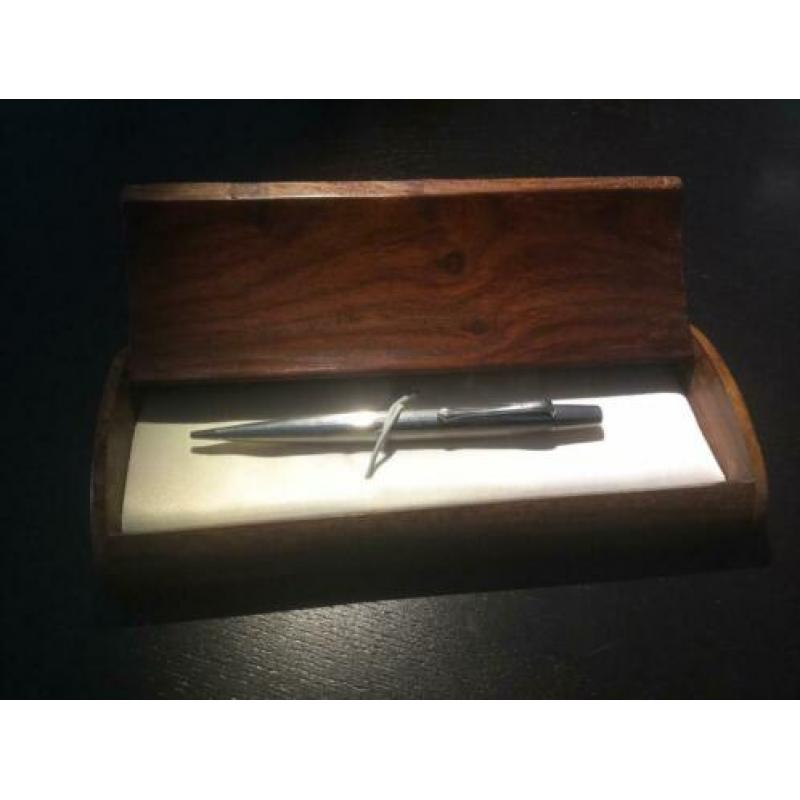 Zilveren (900) vintage vulpotlood in houten etui