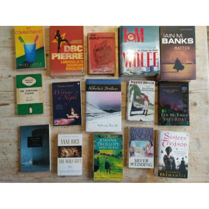 75 Engelstalige romans, o.a McEwan, Franzen, Tartt, Burton