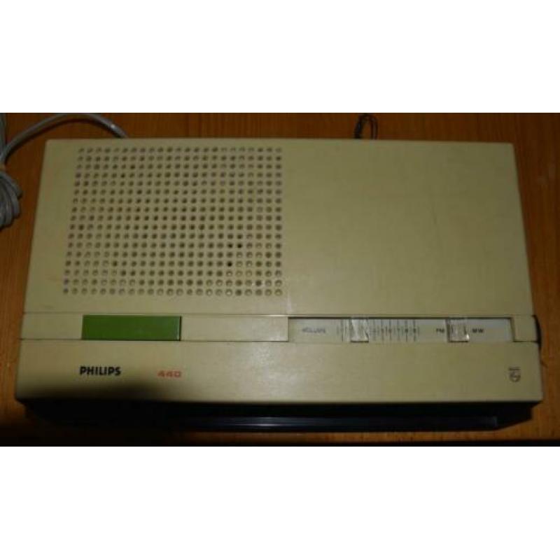 Vintage Philips Wekkerradio Rollover