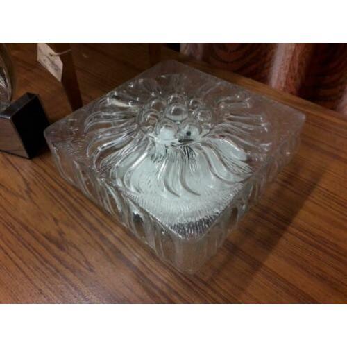 Vintage plafonniere glas retro plafond lamp j 60 wandlamp