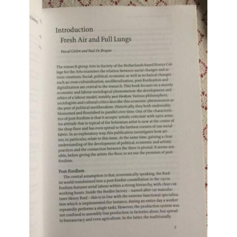 Artist in post-fordist times, Pascal Gielen