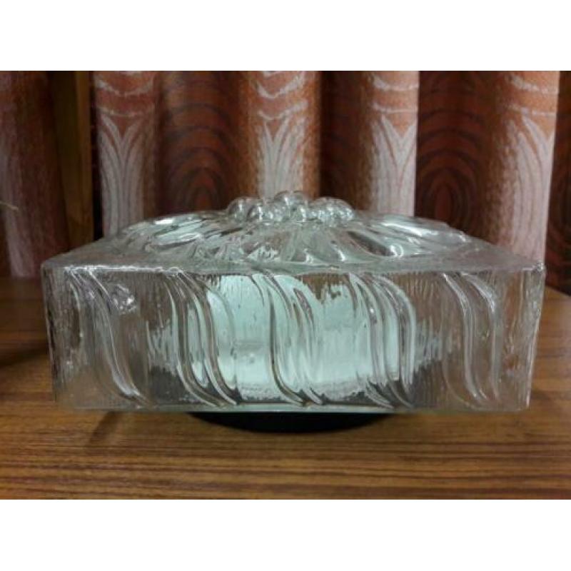Vintage plafonniere glas retro plafond lamp j 60 wandlamp