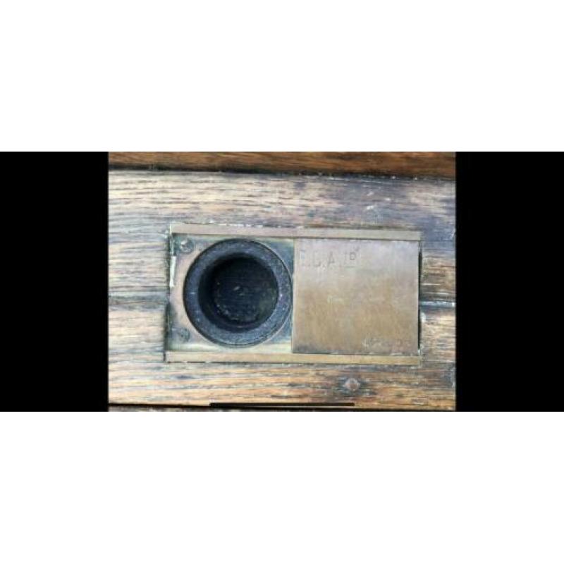 Schoolbank / klepkast / bureau / buro / vintage / antiek
