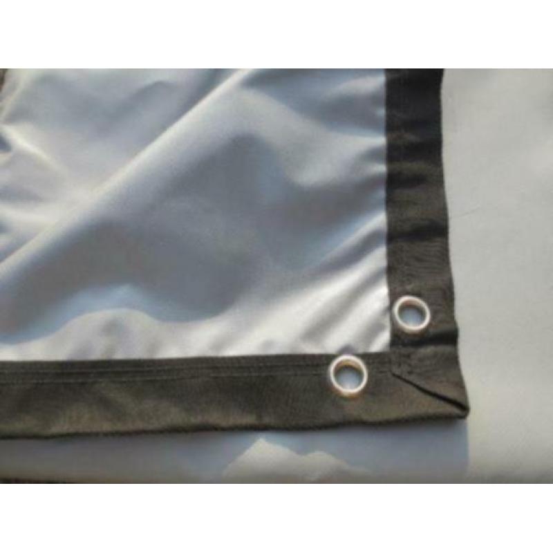 Actie!! PVC dekkleed 6 x 10 meter/grijs/ogen om de 50