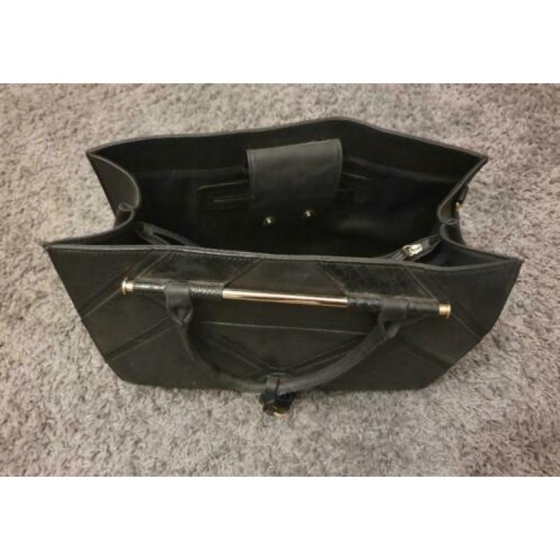 Grote zwarte shopper handtas