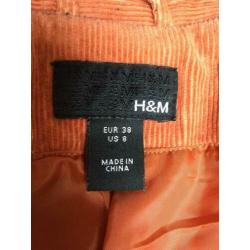 Jasje corduroy 38 oranje